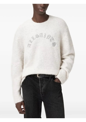 AllSaints Curv embroidered sweater - White