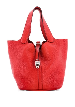 Hermès Pre-Owned Picotin Lock Bag Clemence MM bucket bag - Red