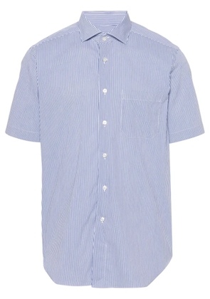 Xacus short-sleeve striped shirt - Blue