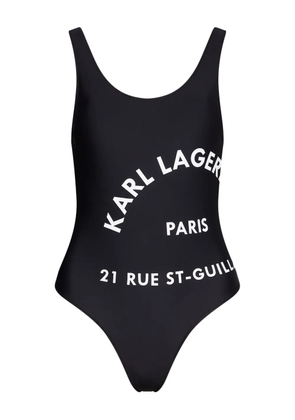 Karl Lagerfeld Logo-print swimsuit - Black