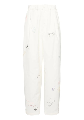 Undercover sketch-style printed trousers - Neutrals