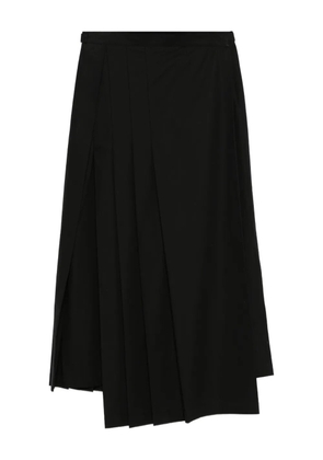 Yohji Yamamoto pleated wrap skirt - Black