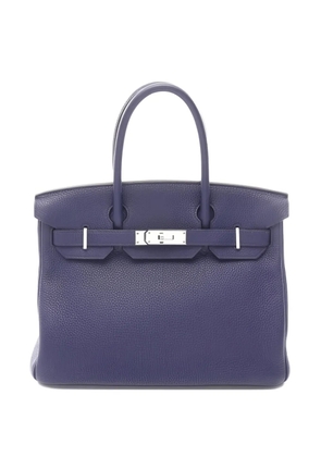 Hermès Pre-Owned 2018 Birkin 30 silver-hardware tote bag - Blue
