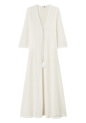 TWINSET open-knit beach dress - White