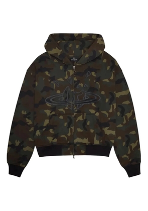 BROKEN PLANET planet zip-up hoodie - Green