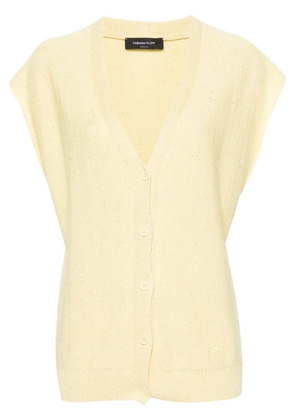 Fabiana Filippi sequined V-neck vest - Yellow
