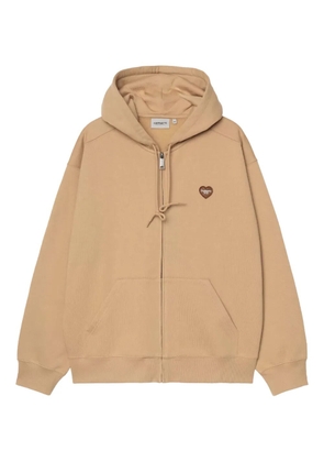 Carhartt WIP heart-logo zip-up hoodie - Neutrals