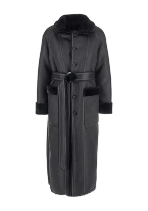 Urbancode belted faux-fur coat - Black
