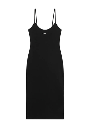 Off-White strappy sleek midi dress - Black