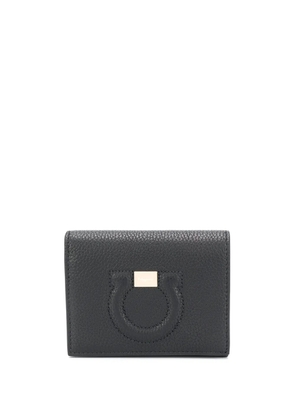 Ferragamo embossed Gancini motif grainy wallet - Black