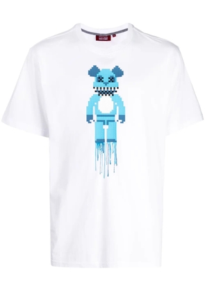 Mostly Heard Rarely Seen 8-Bit Blue Bear graphic-print T-shirt - White
