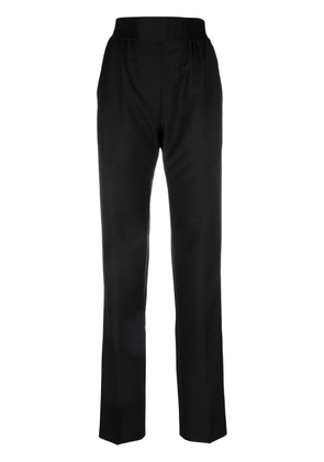 Atlein smoked-waist wool trousers - Black