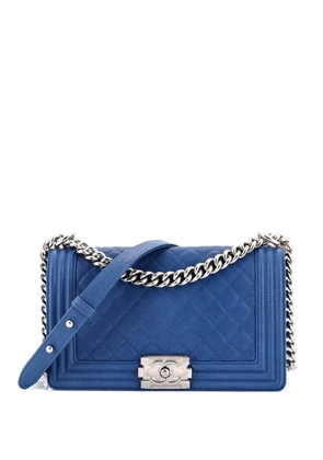 CHANEL Pre-Owned Boy Flap Bag Quilted Caviar Old Medium crossbody bag - Blue
