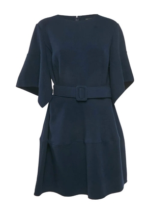 Oscar de la Renta Pre-Owned waist-belt short dress - Blue