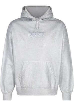 Supreme x MM6 Maison Margiela foil box logo hoodie - White