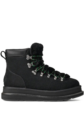 sacai x UGG fur-trim sneakers - Black