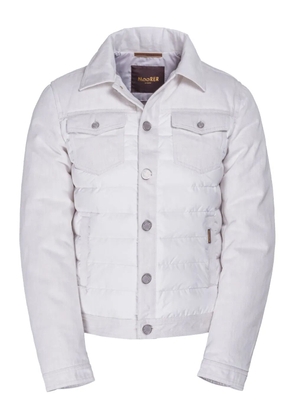Moorer Mondor quilted denim jacket - White