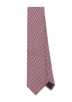 Lanvin jacquard silk tie - Red