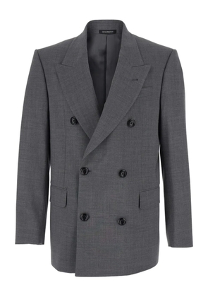 Emporio Armani double-breasted peak-lapels blazer - Grey