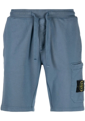 Stone Island logo-patch detail shorts - Blue