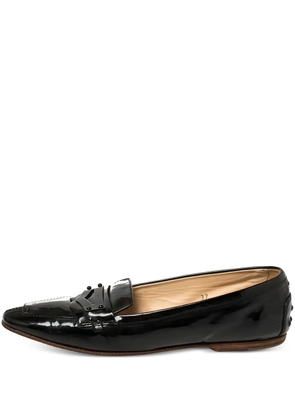Tod's pre-owned Penny patent leather loafers - Black