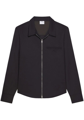 Courrèges zipped twill shirt - Black