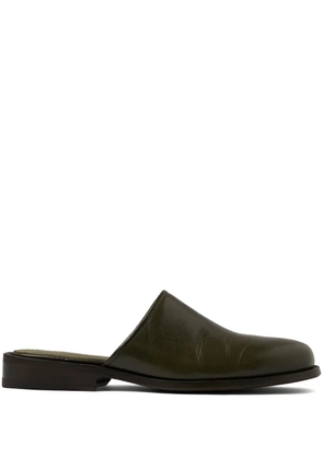 LEMAIRE square-toe leather slippers - Brown