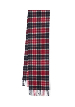 Barbour tartan-check wool scarf - Blue