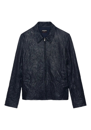Zadig&Voltaire zip-up leather jacket - Blue