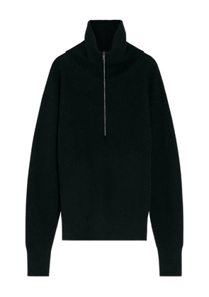 LEMAIRE ribbed half-zip sweater - Black