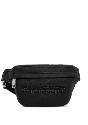 Karl Lagerfeld embossed-logo belt bag - Black