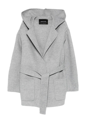 Fabiana Filippi hooded belted jacket - Grey