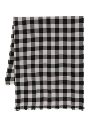 Rick Owens checked wool scarf - Black