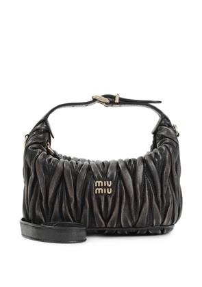 Miu Miu matelassé leather mini bag - Brown