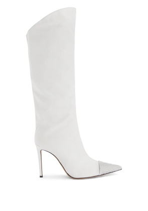 Alexandre Vauthier 90mm leather boots - White