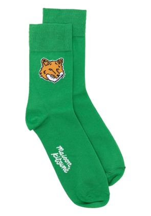 Maison Kitsuné fox head socks - Green