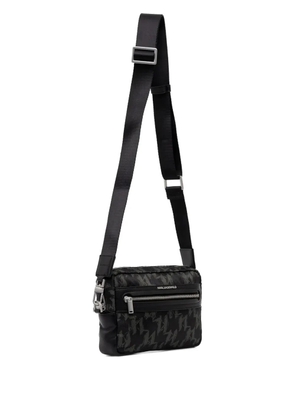 Karl Lagerfeld monogram-patterned messenger bag - Black
