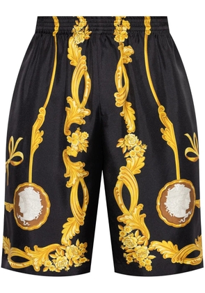 Versace Cameo silk shorts - Black