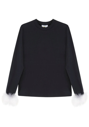 Sleeper feather-detail T-shirt - Black