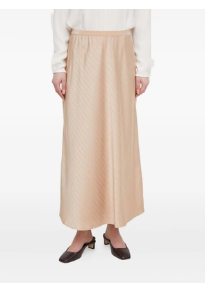 DKNY diagonal-stripe maxi skirt - Neutrals