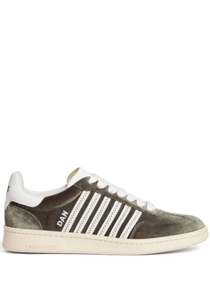DSQUARED2 Boxer velvet low-top sneakers - Green