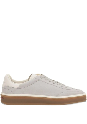 Loro Piana lace-up suede sneakers - White