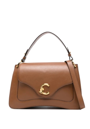 Coccinelle logo-plaque shoulder bag - Brown