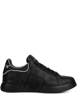 Philipp Plein monogram low-top sneakers - Black