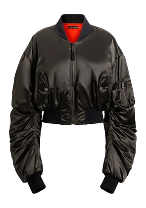 Dolce & Gabbana cropped bomber jacket - Grey