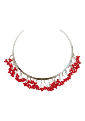 ISABEL MARANT Nora beaded choker - Silver