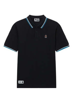 FINGERCROXX embroidered tipped polo shirt - Black