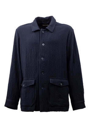 Casey Casey textured button-fastening shirt - Blue