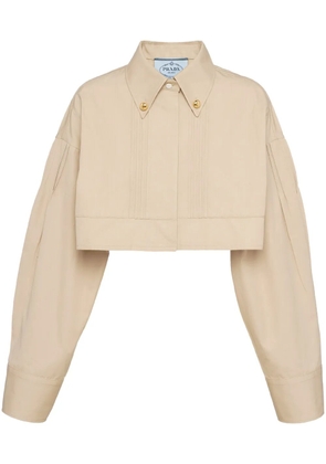 Prada cropped cotton jacket - Neutrals