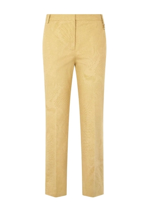 Roberto Cavalli python-print trousers - Neutrals